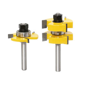 قطعتان من أدوات النحت الخشبية ذات 3 أسنان كربيدية لعمل الفتحات والوصلات مع ساق 6 و8 و12 ملم و1/4 و1/2 بوصة - Product Image 4