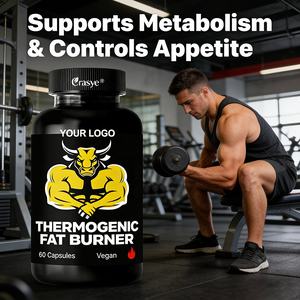 Kapsul Pembakar Lemak Termogenik Laris di AS & UE, Suplemen Aktivasi Metabolisme Pra-Latihan, Pembakar Lemak Perut untuk Pria & Wanita - Product Image 2