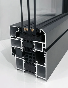 Fenêtre à battant de haute qualité série 110 pour cuisine et villa, à commande manuelle, avec cadre en alliage d'aluminium et verre trempé - Product Image 3