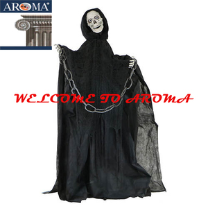 Halloween Animatronics Prop 5Ft Taille Réelle Parler Squelette Reaper Halloween Décoration pour Fête Décorations Murales Haunters - Product Image 2