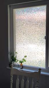 Precio de fábrica, pegatina de película de privacidad para ventana de arcoíris, efecto de vidriera, decoraciones de ventana adhesivas estáticas no adhesivas para la venta - Product Image 3
