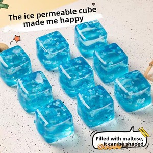 Mini cube de décompression à pétrir, simulation de glace, à rebond lent, en maltose, haute perméabilité, jouet souple - Product Image 3