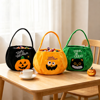 Sac à bonbons en forme de citrouille d'Halloween pour enfants, sac à main portable, sac cadeau pour la décoration de fête d'Halloween et la décoration de la maison