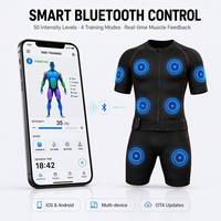 Haut d'entraînement de fitness sans fil EMS 2 pièces pour hommes, écologique, imperméable, respirant, séchage rapide, antistatique, 12 électrodes