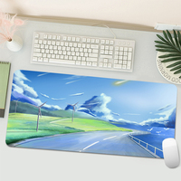 Tapis de souris de jeu en caoutchouc naturel imperméable à motif personnalisé populaire, surface lisse carrée allongée pour usage au bureau, en stock