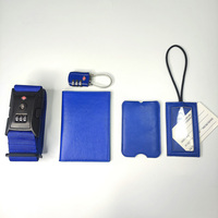 Voyage à l'étranger 4 pièces valise accessoires ensemble TSA câble serrure bagages sangles ensemble ceintures réglables et étiquettes à bagages