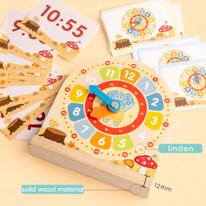 Nuevo Reloj de Madera para Aprender, Material Didáctico para Primaria, Modelo de Reloj para Niños, Juguete Educativo para el Aprendizaje Temprano del Tiempo - Product Image 3