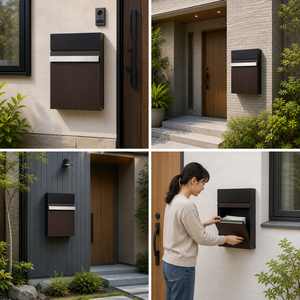 Boîte aux lettres en métal étanche pour extérieur, bureau et jardin Boîte aux lettres en tôle galvanisée pour <span class=keywords><strong>la</strong></span> livraison du courrier d'appartement - Product Image 3