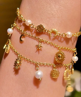 Vente en gros d'accessoires pour femmes DIY, bijoux plaqués or PVD, pendentifs, bracelet à breloques OMG, chaussures de plage, chaîne en acier inoxydable étanche