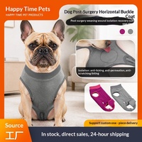Nouvelle tenue de récupération post-stérilisation pour chien 2026 en coton péruvien ultra-fin avec boucles horizontales, anti-morsure, pour cicatrisation post-opératoire, modèle Europe
