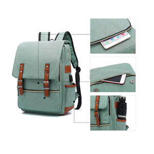 <span class=keywords><strong>Zaino</strong></span> da scuola alla moda impermeabile leggero e resistente <span class=keywords><strong>verde</strong></span> per ragazzi e ragazze in materiale poliestere - Product Image 6