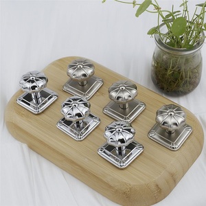 Poignée en alliage de zinc style crème, motif citrouille américaine, à trou unique, luxe léger, rétro, pour tiroir de meuble et porte de placard Dingxin - Product Image 4