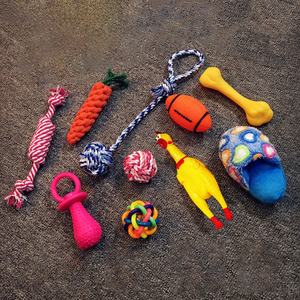 Giocattoli Ecologici per Animali Domestici: Pollo Urlante per Gatti e Cani, Palla Sonora, Osso in Gomma per Pulizia Denti, Set Interattivo - Product Image 4