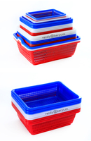 Panier de rangement empilable et durable pour fruits et légumes PP Organisateur de cuisine coloré avec design fonctionnel Utilisation à la ferme du marché