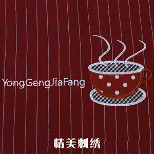 ผ้ากันเปื้อนลายทางผ้าฝ้ายแท้พร้อมกระเป๋าสำหรับร้านกาแฟและร้านอาหาร - Product Image 2