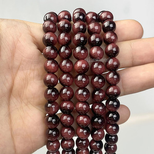 ลูกปัดแก้วเลียนแบบหินตาเสือแบบใหม่ขายส่ง, ลูกปัดแก้วสำหรับทำเครื่องประดับ DIY ขนาด 8 10 12 มม., ความยาว 36 ซม. 14 นิ้วต่อเส้น - Product Image 6