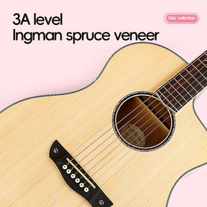 OEM Bullfighter DS-LiMao プロフェッショナルアコースティックギター、マホガニーボディ、メイプルバック/サイド、ライトイエローカラー - Product Image 2