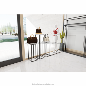 Thời trang vẻ đẹp cửa hàng nội thất được thiết kế đồ đạc màu đen tùy chỉnh phụ nữ quần áo Rack hiển thị thiết bị giày bảng đứng - Product Image 6