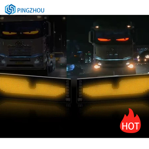 Hoạt hình Trọng lượng nhẹ xe Sticker mềm <span class=keywords><strong>LED</strong></span> ma trận Bảng điều chỉnh cho xe & Xe tải ma quỷ mắt kính chắn gió Màn hình hiển thị linh hoạt - Product Image 5