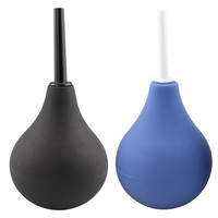 Sac de lavage anal en silicone le plus vendu, douchette anale bleue, jouet sexuel anal