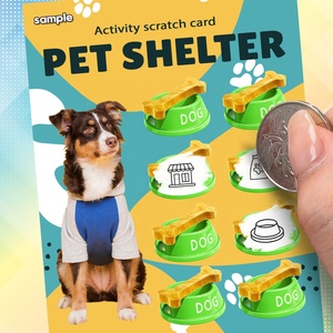 Sample Pet Event Scratch Cards Custom High <strong>Returns</strong> Promotions <strong>Factory</strong> Free <strong>Design</strong> Scratch-Off Game Win - Product Image 2
