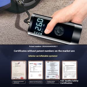 Pompe de gonflage de pneus intelligente mini sans fil à LED avec chargeur de voiture en ABS, fabrication sur mesure - Product Image 4