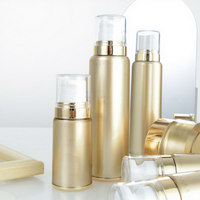 Flacon et pot cosmétiques en acrylique doré électrolytique pour lotion et crème, avec impression sérigraphique