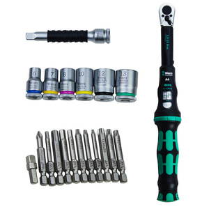 Clé dynamométrique à cliquet réversible Wera Click Torque A6 1/4 po 2,5-25 Nm en acier chromé - Product Image 3
