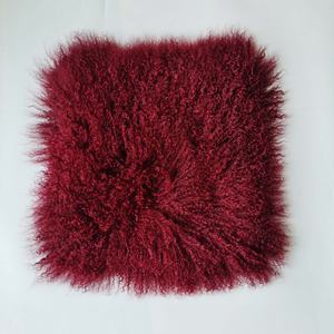 Funda de Almohada de Piel de Cordero Tibetano a Precio de Fábrica, Funda de Almohada de Piel de Oveja Tibetana Auténtica, Funda de Cojín Decorativa de Piel Larga y Rizada - Product Image 6