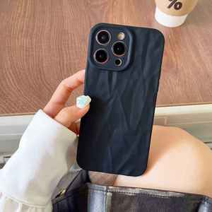 Funda Protectora para Móvil <span class=keywords><strong>de</strong></span> TPU Suave, Impermeable, Resistente a Golpes, Color Caramelo, Textura Arrugada, Diseño <span class=keywords><strong>de</strong></span> Lujo, para 16 15 14 13 12 11 Pro Ins - Product Image 3