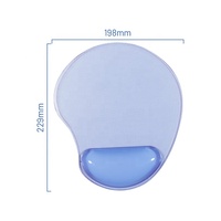 Tapis de souris en gel de silicone transparent avec repose-poignet, imprimé UV, couleur et design personnalisables, petit tapis de clavier pour bureau