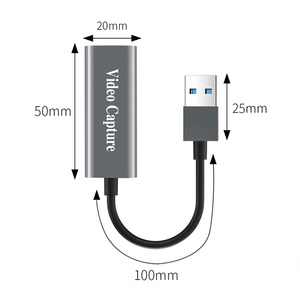 Tarjeta Capturadora de Video Portátil HD 1080P HDTV Tipo C, <span class=keywords><strong>USB</strong></span>, para PC, Grabación de Videojuegos, Cámara, Transmisión en Vivo - Product Image 6