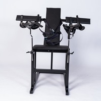 Chaise érotique BDSM avec machine à pousser, dispositif de retenue, écarteur de jambes, accessoires et jouets sexuels