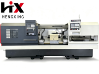 Tour CNC horizontal à alimentation automatique, à lit plat, 4 axes, moyenne capacité, haute précision, avec serrage à une extrémité et guides en aluminium aux deux extrémités