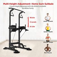 FDFIT FD-721 Barre de traction en acier pour entraînement de force, équipement d'exercice à domicile pour dips et tractions assistées, entraînement complet du corps en position debout