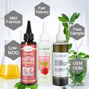 Private Label OEM/ODM 100% Natural Organic Peppermint Rose Coffee Men And Women Hair Treatment Growth Oil