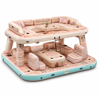 Canapé gonflable aquatique double couche, île flottante multi-personnes, pour yacht, fête sur la plage, loisirs en plein air