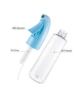 Refillable Eco-Friendly 200ml PET Fine <b>Mist</b> Continuous Spray PET <b>Bottle</b> for Home Cleaning Salon & Hair Treatment Recyclable - Product Image 1