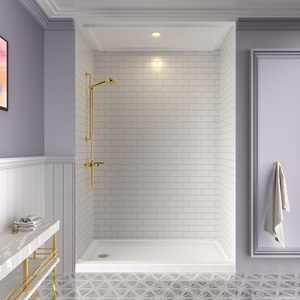 Wholesale Waterproof <strong>Bath</strong> Tub Shower Surround Rectangle Texture Smc Wall <strong>Panel</strong> for Bathroom Decoration - Product Image 1
