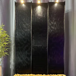 H7ft Customized Floor-standing Acrylic <strong>Water</strong> Wall Waterfall Fountain <strong>Indoor</strong> Fountain Wave <strong>Feature</strong> - Product Image 1