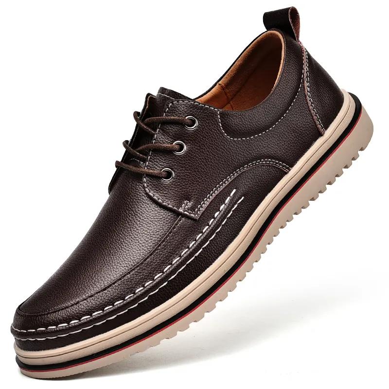 حذاء أكسفورد من الجلد الأصلي من WY بتصميم جديد حذاء من الجلد الأصلي حذاء رسمي من الجلد للرجال