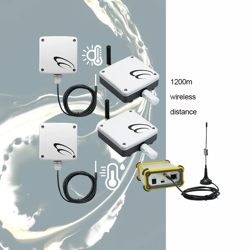 4 Sätze Neueste Technologie Digital Wireless LoRaWAN ZigBee Hochtemperatur-Feuchtigkeit sensor Wireless-Detektor