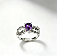 Bagues en laiton plaqué platine, pierres étincelantes élégantes pour les fêtes d'anniversaire, les mariages, les anniversaires de mariage, bijoux de mode, cadeaux