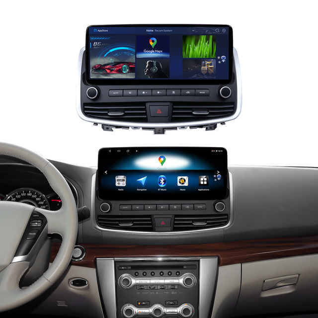 Last Double Din Radio Head Unit for NISSAN 2008-2012 TEANA LHD Matte Black LHD Car Multimedia System Screen Stereo Frame