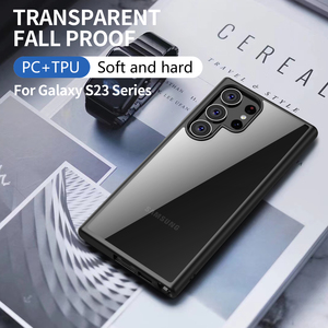 2022 S23 Siêu Điện Thoại Trường Hợp Mỏng Matte TPU PC Lai Rõ Ràng Bìa Với Grip Tương Thích Với Đối Với Samsung Cho <span class=keywords><strong>Galaxy</strong></span> S23 Siêu S23plu - Product Image 5