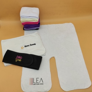 Biểu Tượng Tùy Chỉnh Spa Mặt Headband Terry Vải Spa Headband Căng Khăn Có Thể Giặt Mặt Hairband Trang Điểm Bọc Bông Headbands - Product Image 2