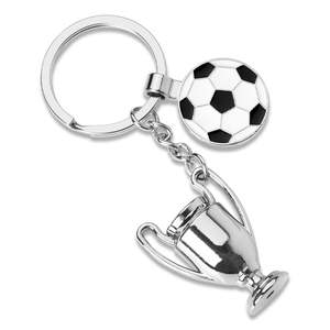 Cadeaux en gros à bas prix Événements de football Sports Souvenirs promotionnels Fans Coupe des champions Accessoires Mousqueton <span class=keywords><strong>Porte</strong></span>-clés en métal - Product Image 1
