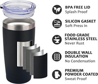 Gobelet isotherme en acier inoxydable de 20 oz pour homme, cadeau original pour la fête des pères, 'Je ne peux pas t'entendre, je fais du gaming'