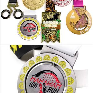 High Quality Custom Metal <b>Craft</b> Souvenir <b>Gift</b> Engraved Logo 2d 3d Sports Baseball Football Award Medal with Ribbon - Product Image 6