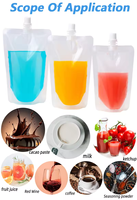 100ml-500ml sac de buse verticale en plastique sac d'emballage liquide de buse composite en plastique de haute qualité pour lait, jus, café